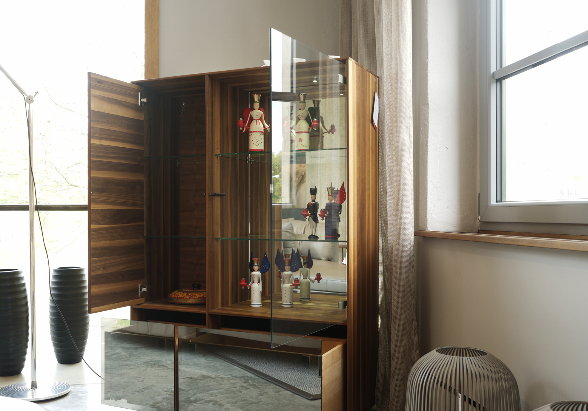 Edle | - Massivholz Tuffner Onlineshop Vitrine Highboard