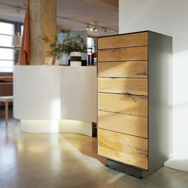 Designer Kommode mit venezianischer Eiche, Highboard aus dem Möbelhaus Chemnitz, Tuffner Möbelgalerie