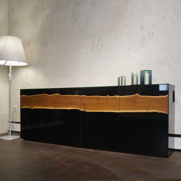 Sideboard - Anrichte "Farn" - schwarz