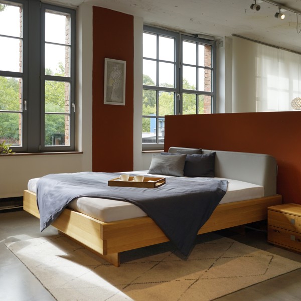 Metallfreies Massivholz Bett "Nox" von Team7